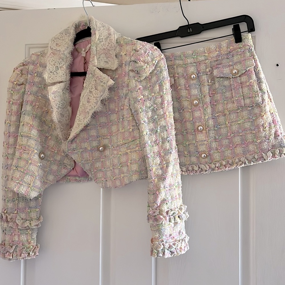NWT LoveShackFancy Patrick Jacket and Nate Skirt Set
